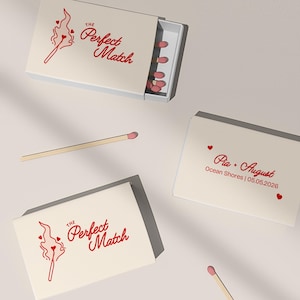 Custom Wedding Matchbox Favor | Personalized Match Box Art (Digital File)