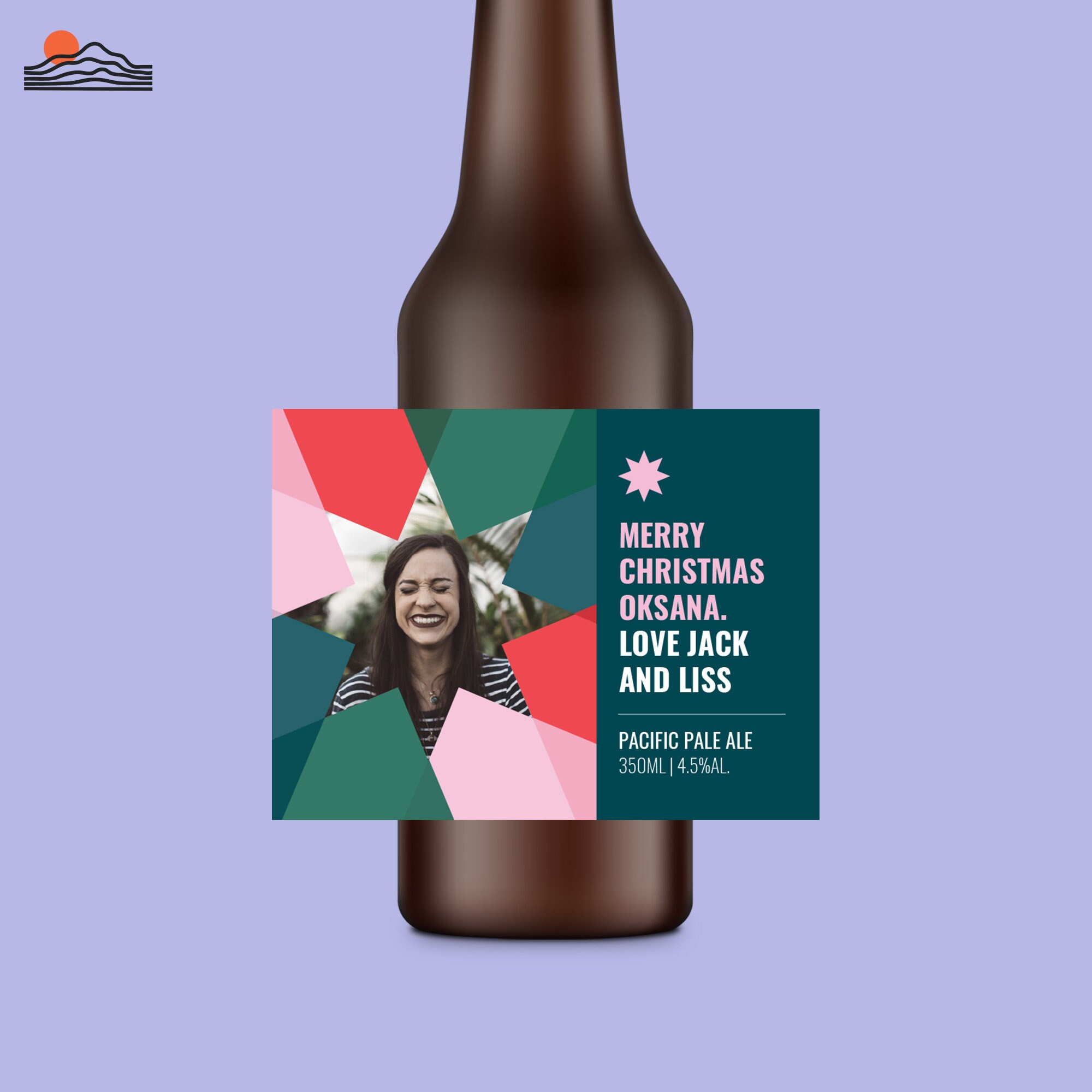 Christmas Oksana Editable Beer Label Template Custom Beer Label Print ...