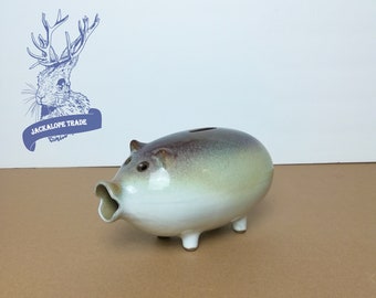 Glazed Piggy Bank - Handemade Ceramics - Money Holder - Bookshelf Accents - Housewarming Present - Unique Birthday Gift - Eco Friendly