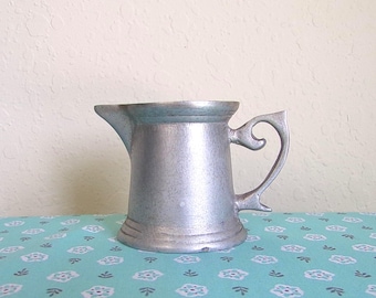 Single Pewter Creamer - Vintage Cottagecore Kitchen
