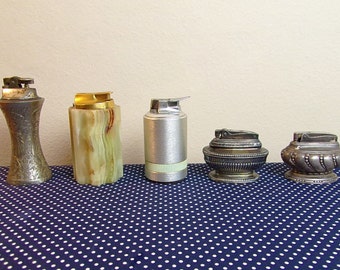 Collectible Table Lighters - Butane Ronson - Eclectic Furnishings - Made in USA - Vintage Home Decor - Smoker Present - Unique Birthday Gift