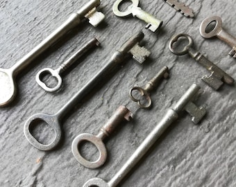 Antique Skeleton Keys - Macabre Novelties - Vintage Home Decor - Shabby Chic Cottagecore - Craft Embellishments - Unique Birthday Gift