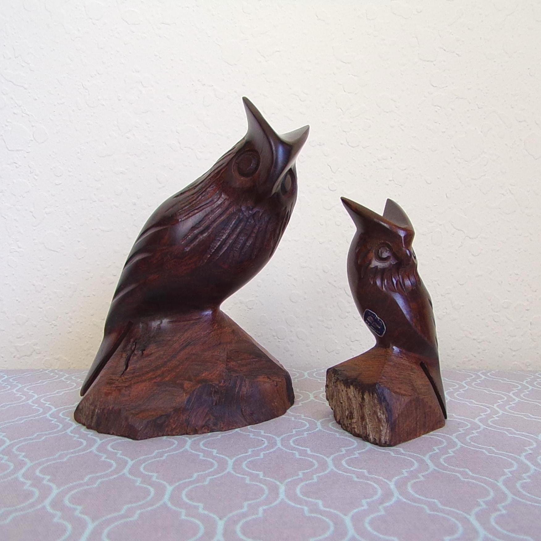 Vintage Carved Wood Owl – Mexican Folk Art Home Decor