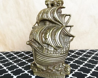 Brass Galleon Ship Door Knocker | Vintage Home Improvements | Nautical Home Decor