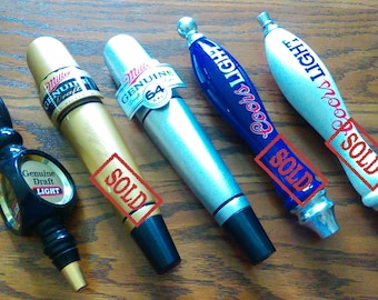 Vintage Beer Tap Handle: Genuine Draft Light - Home Bar Decor