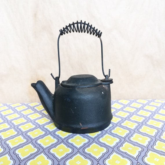 Decorative Cast Iron Kettle And Cauldron Primitive Fireplace Etsy