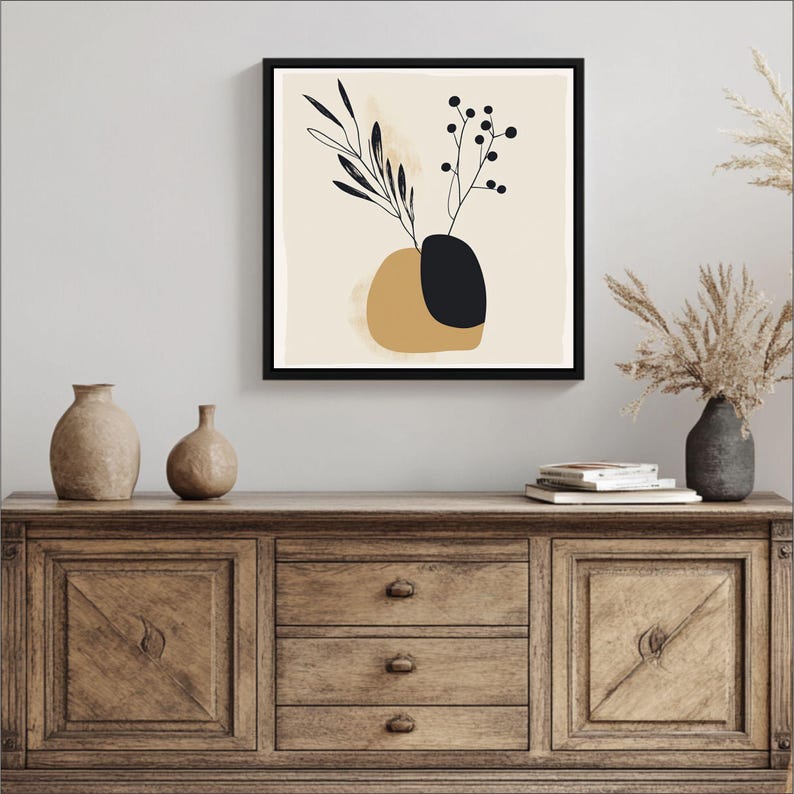 Floral Art Print Art, Minimalistic, Printed Wall Art, Trendy Home Décor