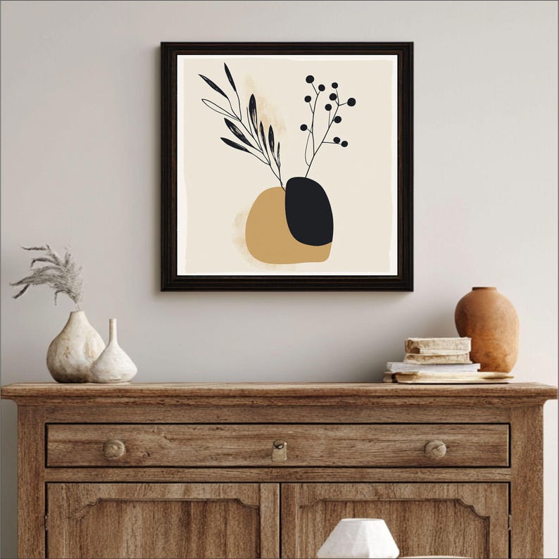 Floral Art Print Art, Minimalistic, Printed Wall Art, Trendy Home Décor