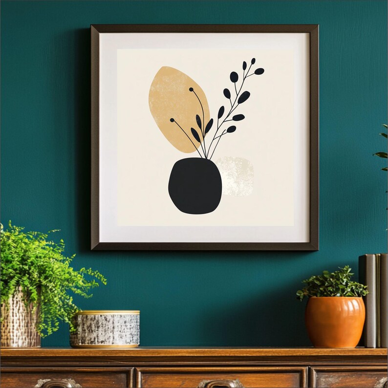 Floral Art Print Art, Minimalistic, Printed Wall Art, Trendy Home Décor