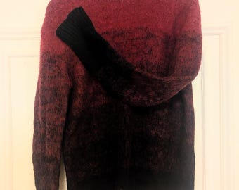 Suéter de punto grueso y difuso con efecto degradado TopMan, importado del Reino Unido (unisex, talla M, corte relajado)