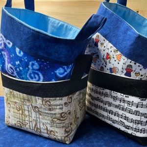 Basket ~ Organizer made with Music Notes Fabric