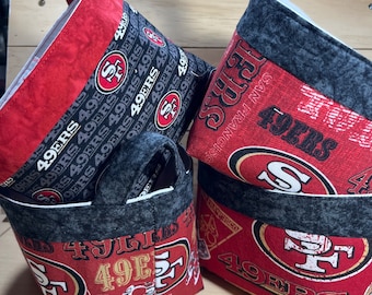 Basket ~ Organizer made with San Francisco 49ers Fabric