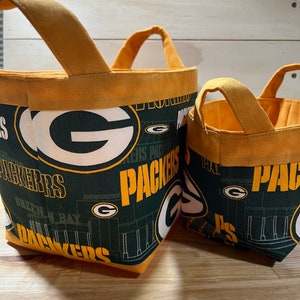 Basket ~ Organizer made with Green Bay Packers Fabric
