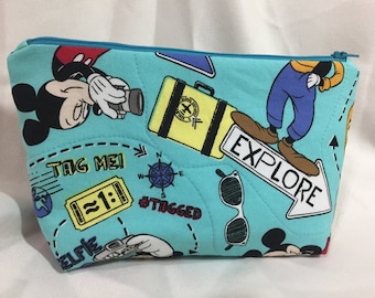 Mickey Mouse Explore Cosmetic | Make-Up | Travel | Accessory | All-Purpose Bag | Case | Pouch