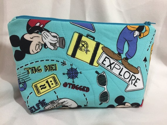 Mickey Mouse Explore Cosmetic Make up Travel Accessory All purpose Bag Case Pouch Etsy Ireland