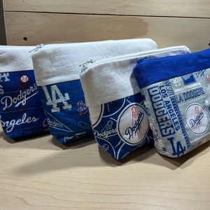 Cosmetic | Make-Up | Travel | Accessory | All-Purpose Bag | Case | Pouch made with Los Angeles Dodgers Fabric