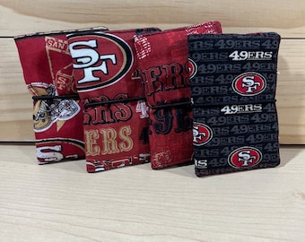 49ers Fabric Credit & Business Card Holder | Handmade Wallet