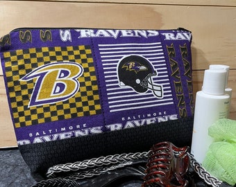 Baltimore Ravens Cosmetic Bag | Make-Up | Travel | Accessory | All-Purpose Bag | Case | Pouch