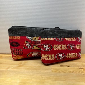 Cosmetic | Make-Up | Travel | Accessory | All-Purpose Bag | Case | Pouch made with San Francisco 49ers Fabric