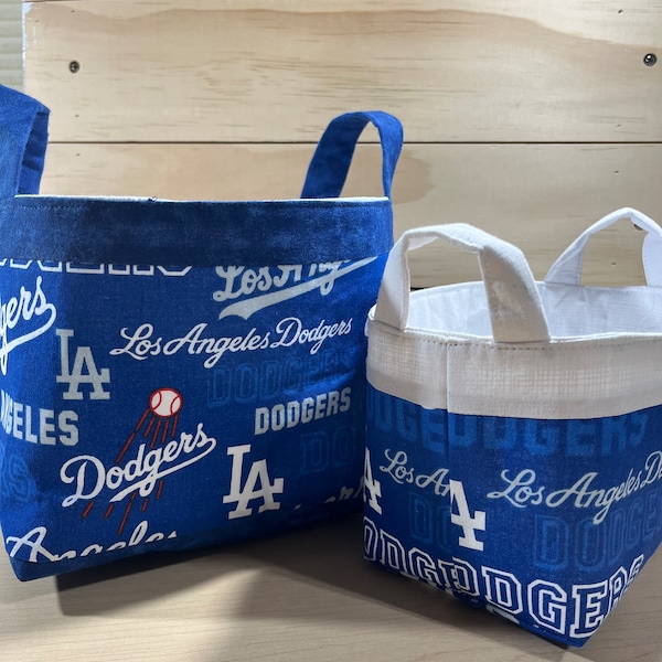 Los Angeles Dodgers Fabric Storage Basket ~ Organizer