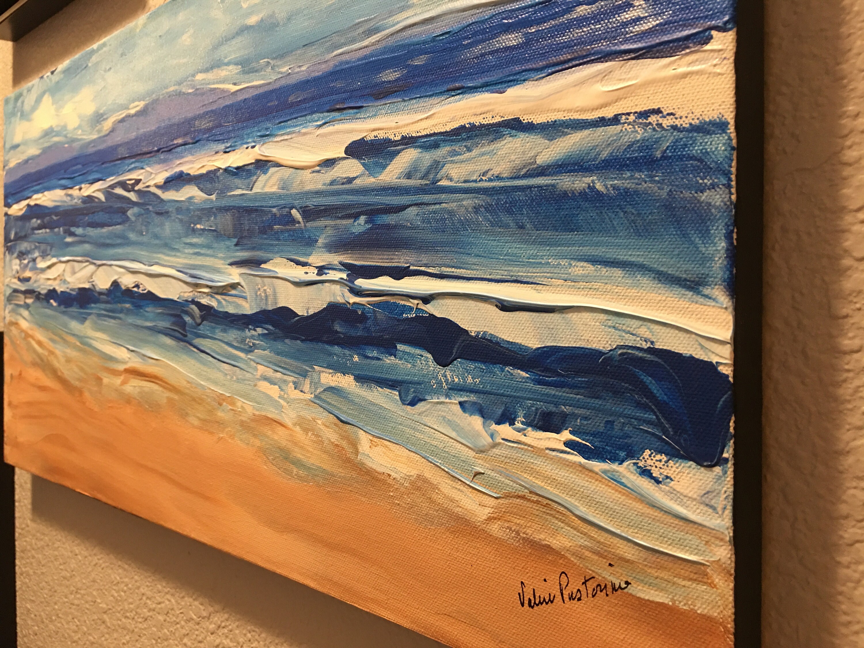 Coastal wall art Original acrylic painting abstract bedroom | Etsy