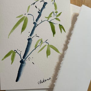 オリジナルの手描きグリーティングカード。印刷物ではなく、内側は空白です。
