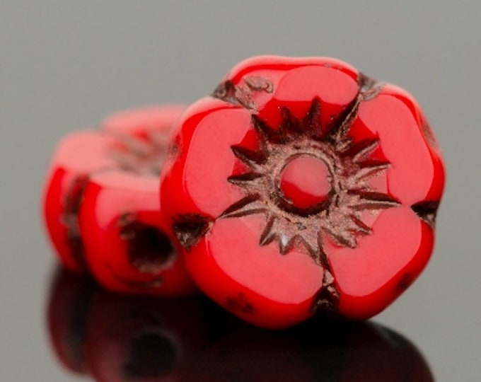 Czech Glass Flower Beads Pansy Beads Hawaiian Beads Etsy