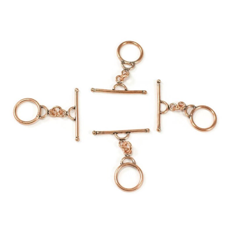 Oxidized Copper Round Toggle Clasps - Antiqued Copper Toggle Clasps ...