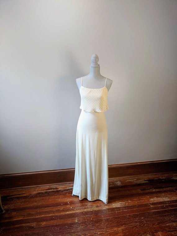 cream engagement dress