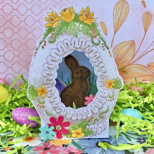 Unique Pop-Up Limited Edition Easter Card, No 2 Alike, Paper Easter Sugar Egg, Tier Tray Decor, Centerpiece, Box Card, Gift