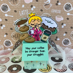 Unique Pop-Up Cup of Awesome, Coffee Lover, Latte, Encouragement, Mental Health, New Mom, New Job, Friendship, Love, Divorce