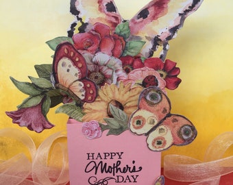 Mother’s Day Card, Unique Pop Up Card in a Box, Nature Inspired, Floral, LIMITED Edition