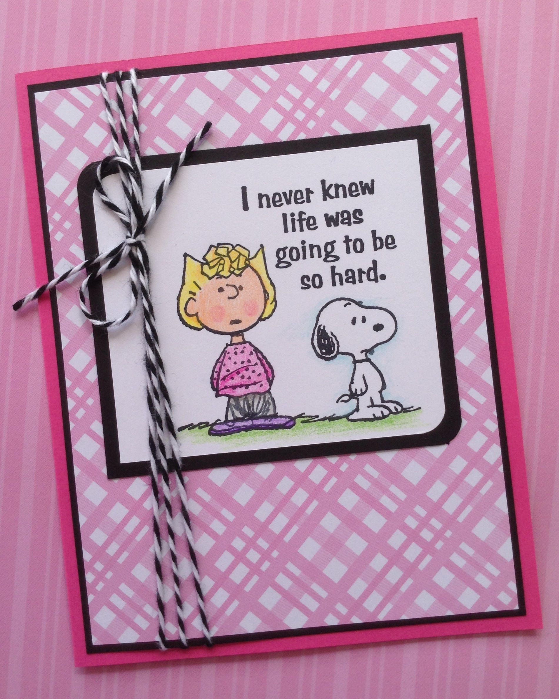 Peanuts Encouragement Card Sympathy Pet Sympathy Get Well Etsy