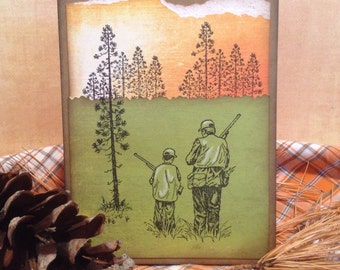 Unique Father's Day Hunting Card, Birthday Card, Outdoorsman, Sportsman, Duck Hunter, Deer Hunter, Card From Son, For Son, Husband