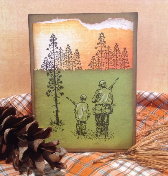 Unique Father's Day Hunting Card Birthday Card | Etsy