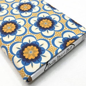 BACK IN STOCK: Bold Retro Floral in blue and yellow