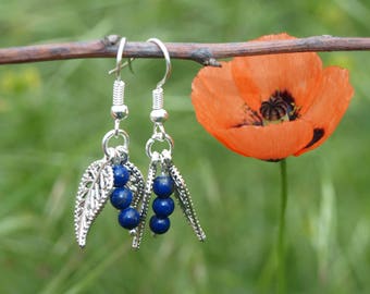 Silber blaue Ohrringe, Geschenk für Freundin, Lapis Lazuli Schmuck