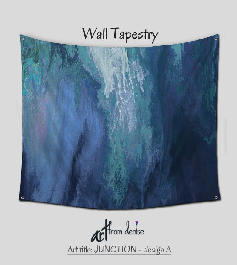 Buy Teal and Navy Blue Shower Curtain, Master Bathroom Decor or Guest