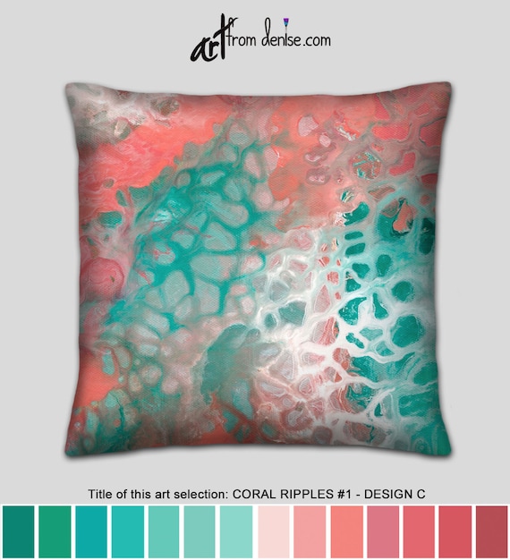 coral decorative pillows