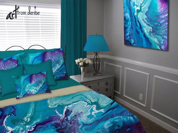 purple and teal bedding ideas