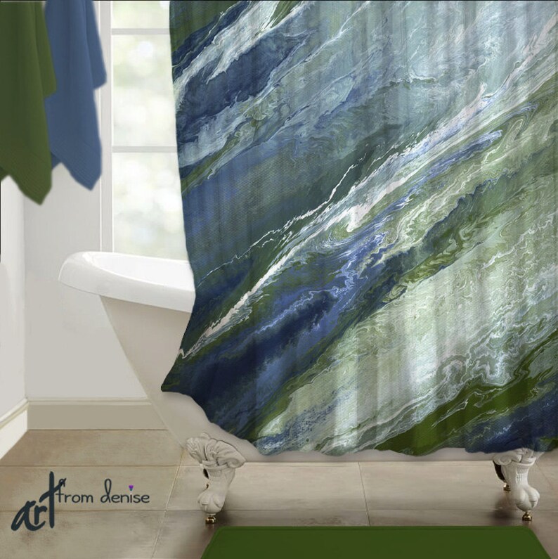 Sage Green and Navy Blue Throw Pillows for Bed Decor Large Etsy