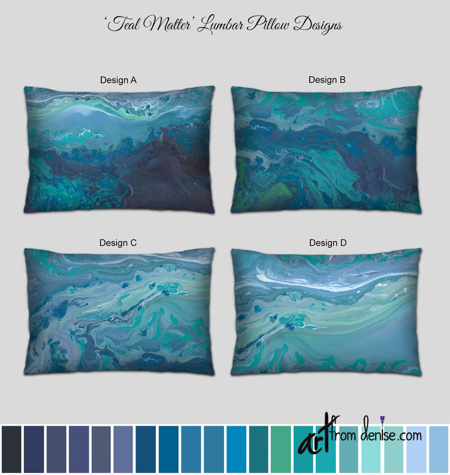 Teal throw pillows Large lumbar support sofa cushion Bed Etsy