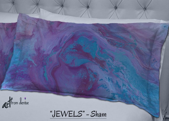 Blue And Purple Lumbar Pillow Purple Throw Pillows For Bed Etsy