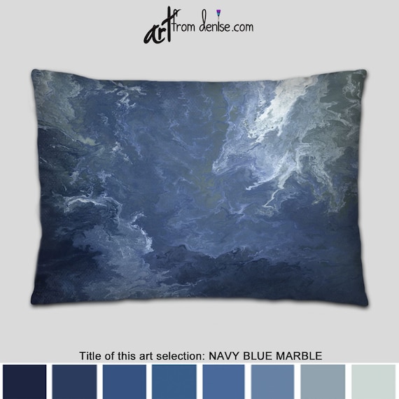Navy Blue Throw Pillow, Decorative Back Support Pillows for Bed, Large Couch  Pillows Set, Sofa Cushion Covers or Outdoor Lumbar 