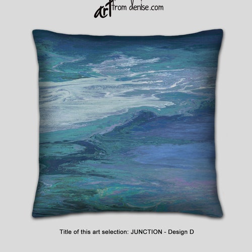 Large Couch Pillows Set or Gray and Turquoise Decorative Etsy