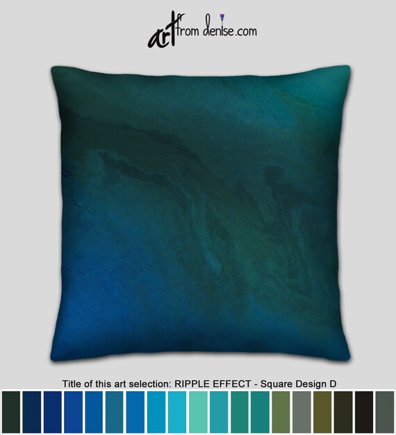 Turquoise Blue And Green Small Or Oversized Throw Pillows For Etsy