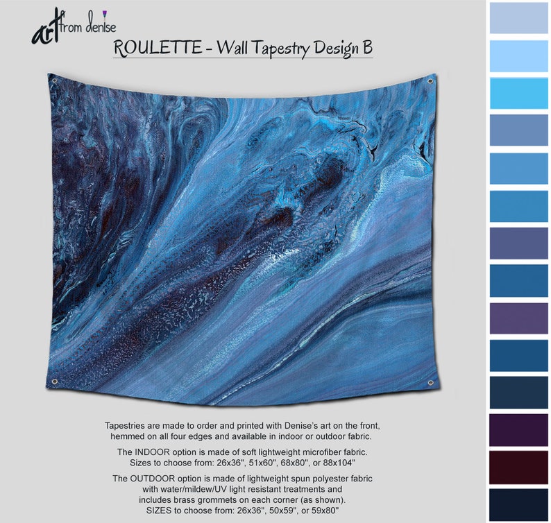 Blue and Purple Bathroom Sets Fabric Shower Curtain & Bath Etsy