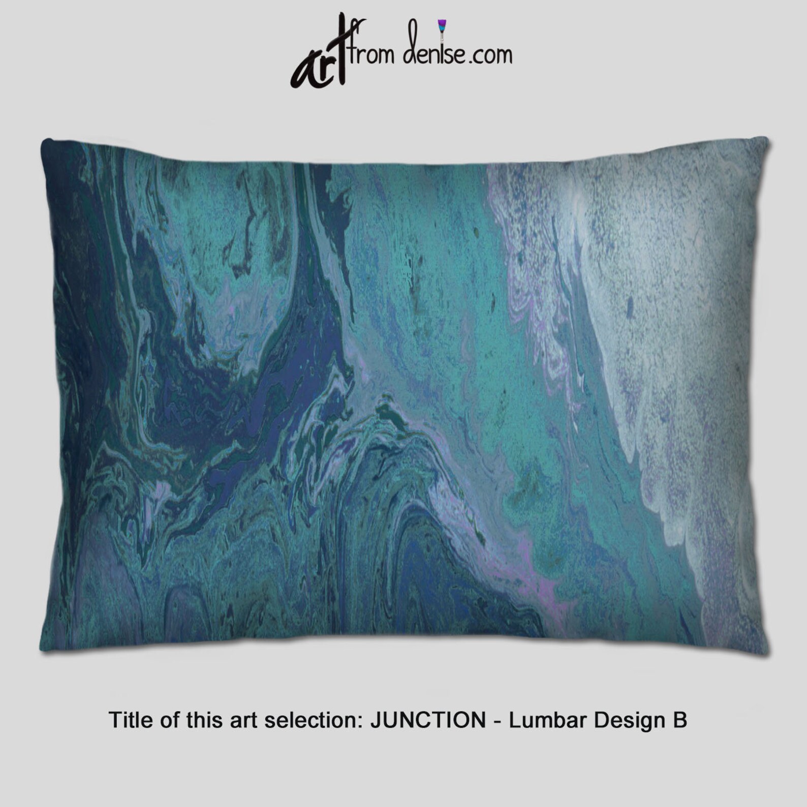 Mint Green & Navy Throw Pillows Blue Lumbar Support Pillow - Etsy