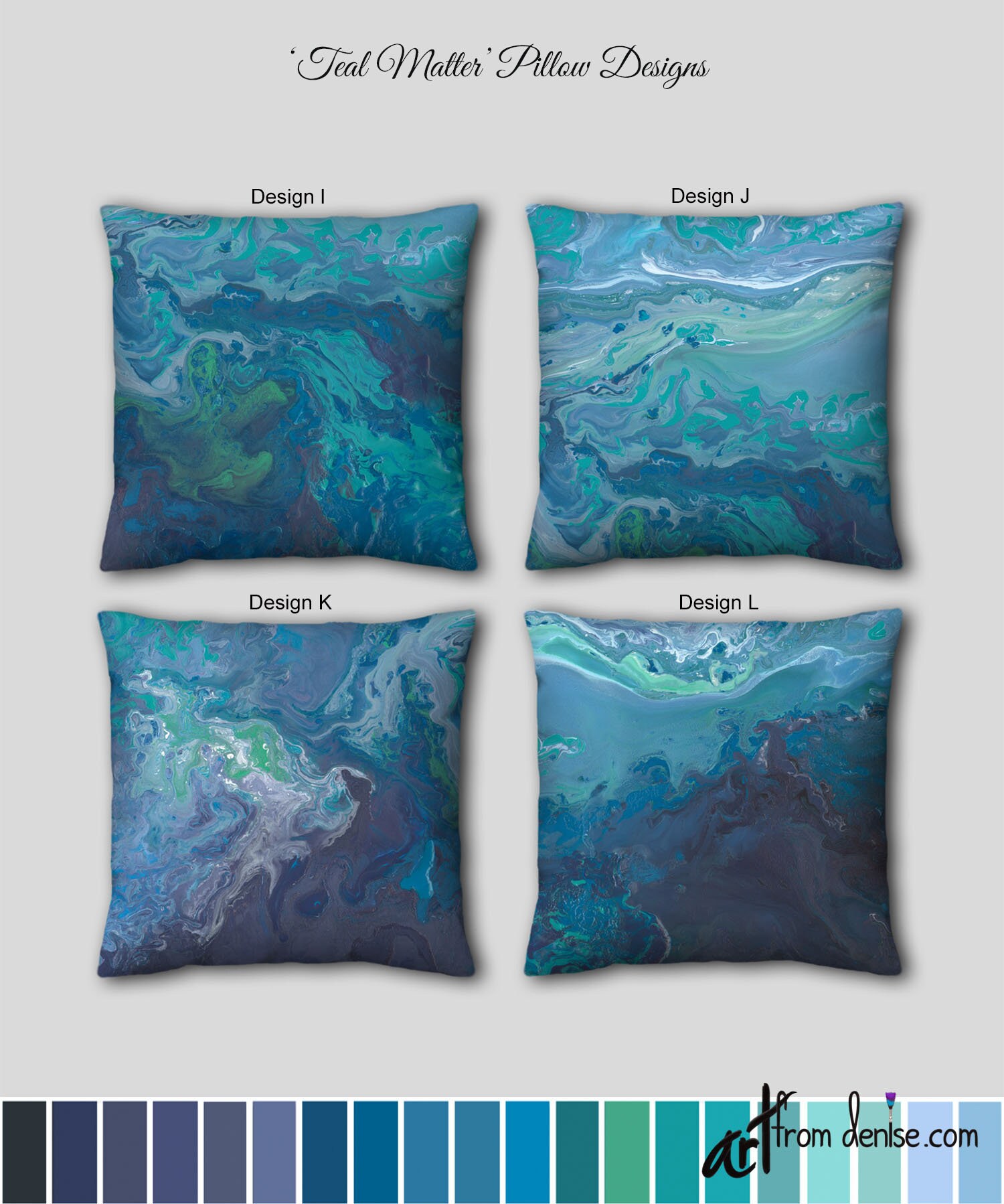 Decorative lumbar pillow Blue & gray throw pillows for bed Etsy España