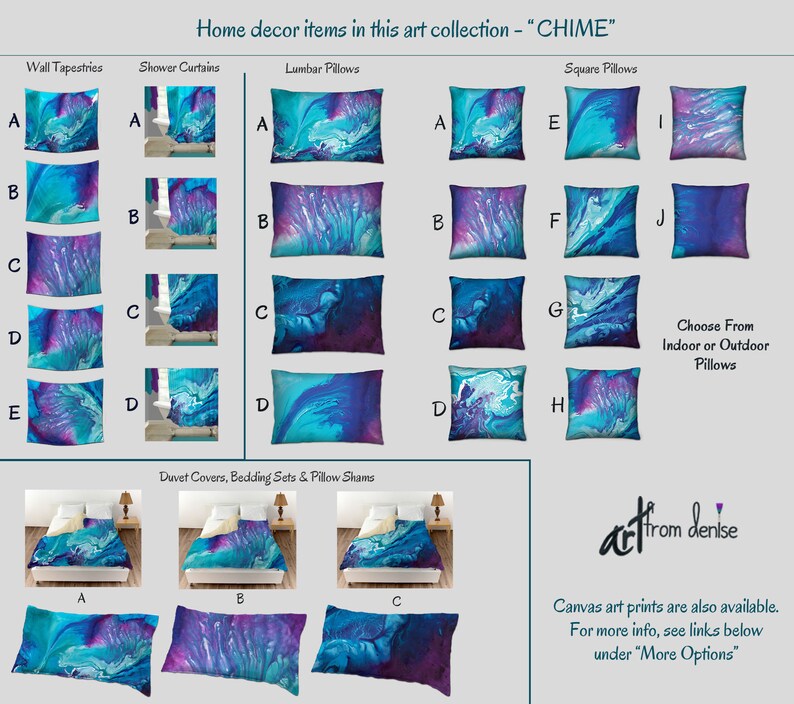 Turquoise blue & purple throw pillows Small decorative Etsy